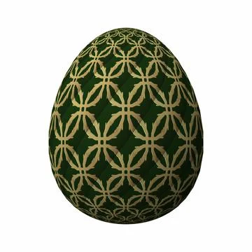 Happy Easter, Artfully designed and colorful 3D easter egg, 3D illustration o Illustrazione stock