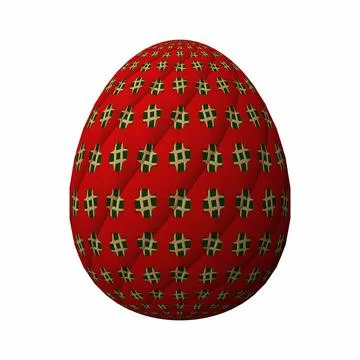 Happy Easter, Artfully designed and colorful 3D easter egg, 3D illustration o Illustrazione stock