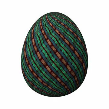 Happy Easter, Artfully designed and colorful 3D easter egg, 3D illustration o Stock Illustration