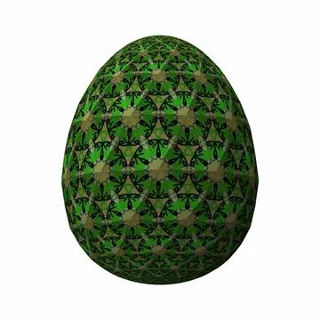 Happy Easter, Artfully designed and colorful 3D easter egg, 3D illustration o Stock Illustration