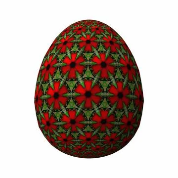 Happy Easter, Artfully designed and colorful 3D easter egg, 3D illustration o 库存插图