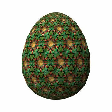 Happy Easter, Artfully designed and colorful 3D easter egg, 3D illustration o Stock Illustration