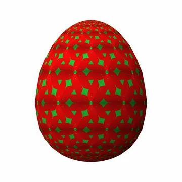 Happy Easter, Artfully designed and colorful 3D easter egg, 3D illustration o 스톡 일러스트