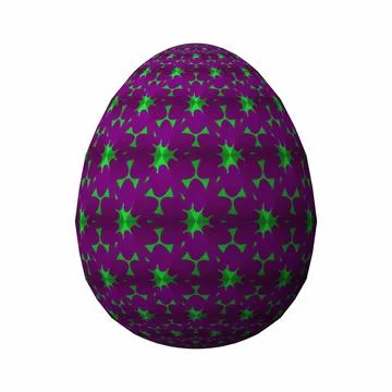 Happy Easter, Artfully designed and colorful 3D easter egg, 3D illustration o Stock Illustration