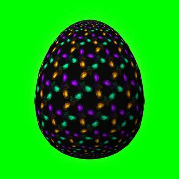 Happy Easter, Artfully designed and colorful 3D easter egg, 3D illustration o Illustrazione stock