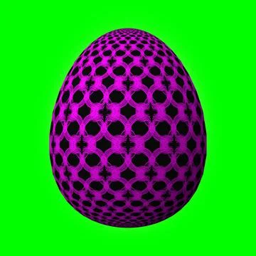 Happy Easter, Artfully designed and colorful 3D easter egg, 3D illustration o Illustrazione stock
