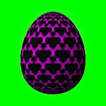 Happy Easter, Artfully designed and colorful 3D easter egg, 3D illustration o Stock Illustration