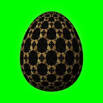 Happy Easter, Artfully designed and colorful 3D easter egg, 3D illustration o 库存插图