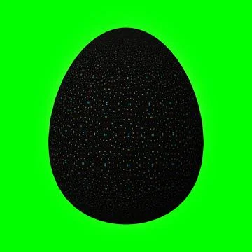 Happy Easter, Artfully designed and colorful 3D easter egg, 3D illustration o Stock Illustration