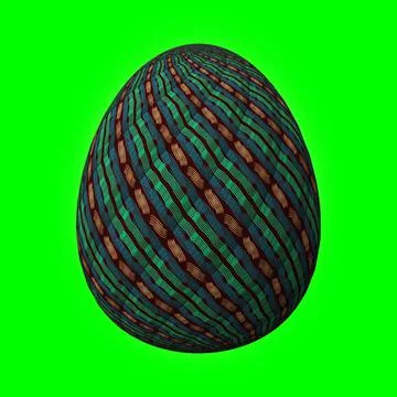 Happy Easter, Artfully designed and colorful 3D easter egg, 3D illustration o Illustrazione stock