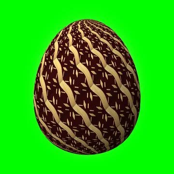 Happy Easter, Artfully designed and colorful 3D easter egg, 3D illustration o Stockillustratie