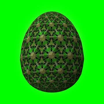 Happy Easter, Artfully designed and colorful 3D easter egg, 3D illustration o 스톡 일러스트