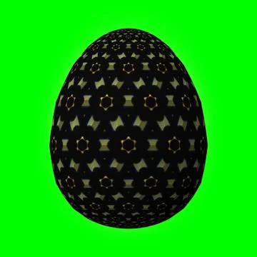 Happy Easter, Artfully designed and colorful 3D easter egg, 3D illustration o Stock Illustration