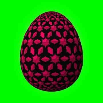 Happy Easter, Artfully designed and colorful 3D easter egg, 3D illustration o Illustrazione stock