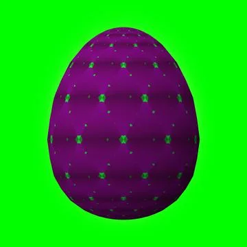 Happy Easter, Artfully designed and colorful 3D easter egg, 3D illustration o Stock Illustration