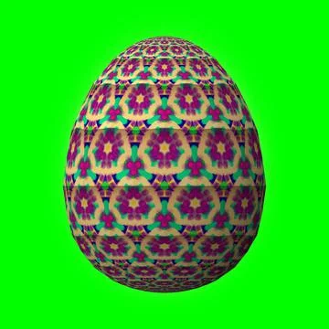 Happy Easter, Artfully designed and colorful 3D easter egg, 3D illustration o Illustrazione stock