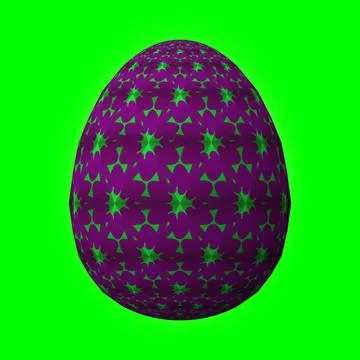 Happy Easter, Artfully designed and colorful 3D easter egg, 3D illustration o Stock Illustration