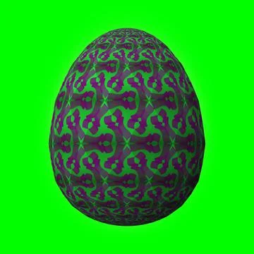 Happy Easter, Artfully designed and colorful 3D easter egg, 3D illustration o Stock Illustration