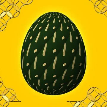 Happy Easter, Artfully designed and colorful 3D easter egg, 3D illustration o 스톡 일러스트