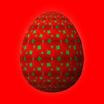 Happy Easter, Artfully designed and colorful 3D easter egg, 3D illustration o Stock Illustration