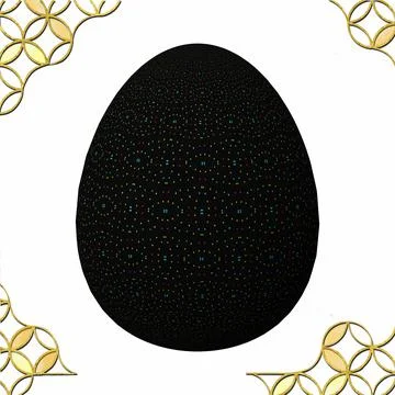 Happy Easter, Artfully designed and colorful 3D easter egg, 3D illustration o Illustrazione stock