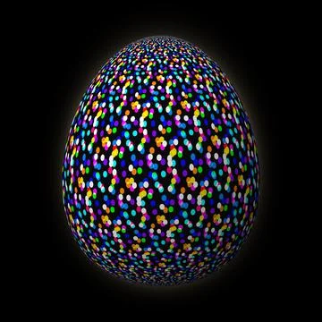 Happy Easter, Artfully designed and colorful 3D easter egg, 3D illustration o Illustrazione stock