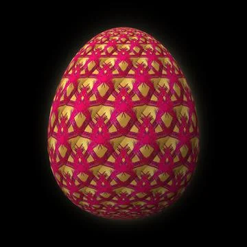 Happy Easter, Artfully designed and colorful 3D easter egg, 3D illustration o 库存插图