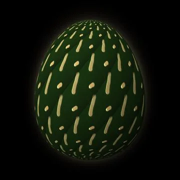 Happy Easter, Artfully designed and colorful 3D easter egg, 3D illustration o 스톡 일러스트