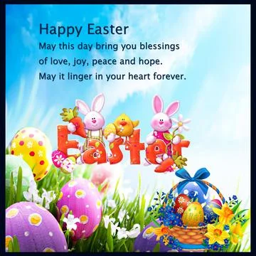 Happy Easter Background 16 Stock Illustration