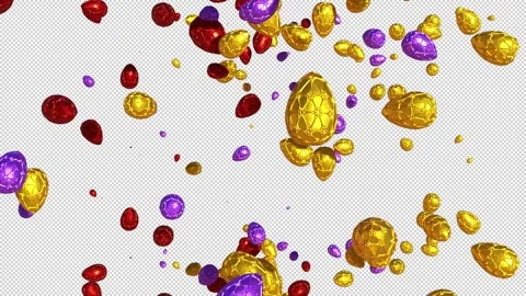 Happy Easter Background Animation Alpha Stock Footage 343706848
