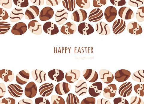 Happy Easter background. Chocolate eggs. Easter sweets. Иллюстрация