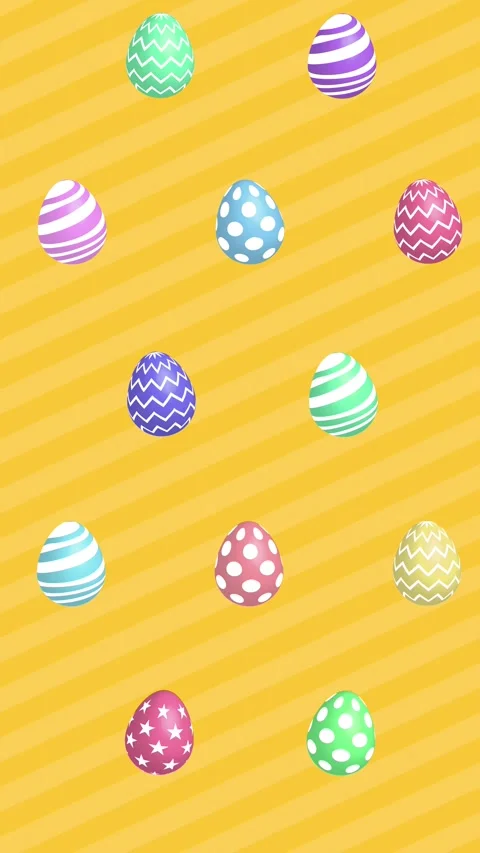 Happy Easter background with colorful easter eggs. Stock Footage 311238103