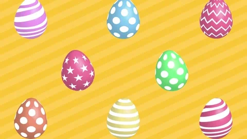 Happy Easter background with colorful easter eggs. Stock Footage 311238286