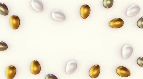 Happy Easter background with copy space 3d illustration イラスト素材