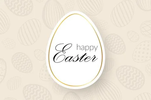 Happy Easter background, decorative text, eggs texture pastel. Greeting Easte イラスト素材