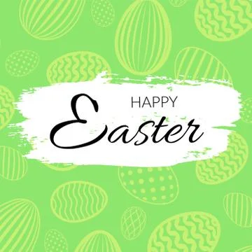 Happy Easter background, decorative text, egg texture. Greeting Easter card,  스톡 일러스트