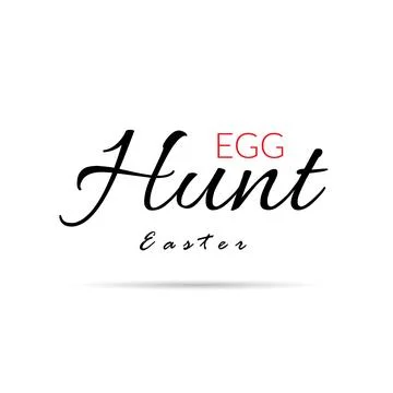 Happy Easter background, decorative text egg, red and black. Greeting Easter Stock Illustration