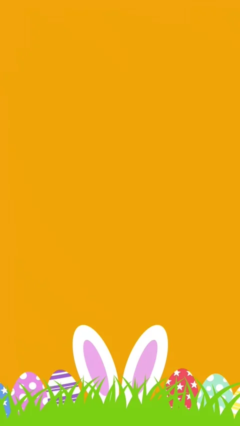 Happy Easter background with Easter bunny ears and colorful eggs. Stock Footage 330922537