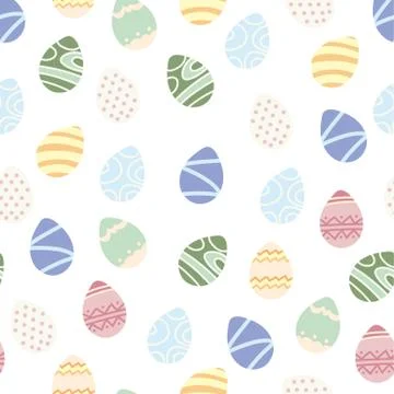 Happy easter background. easter egg. seamless endless vector pattern for desi Stock Illustration