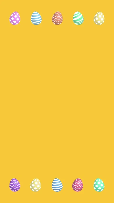 Happy Easter background with easter eggs. Holiday card with copy space. Stock Footage 311237247