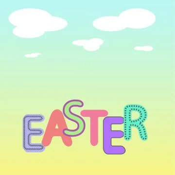Happy easter background with eggs. Greeting card fashion design. Template of Illustrazione stock