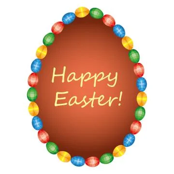 Happy Easter Background with eggs Stock Illustration