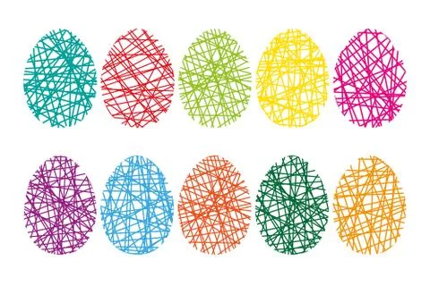 Happy Easter Background with eggs Stock Illustration