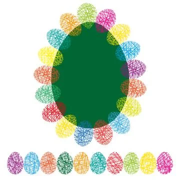 Happy Easter Background with eggs Stock Illustration