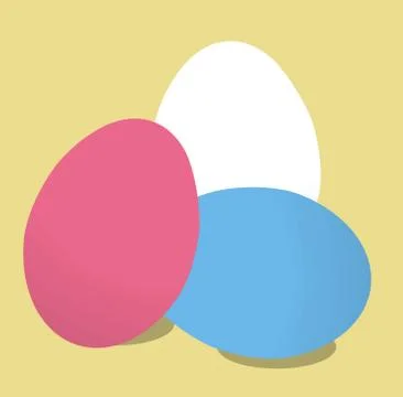 Happy easter background with flat design Stock Illustration