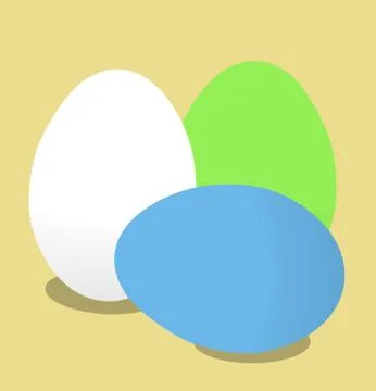 Happy easter background with flat design Stock Illustration