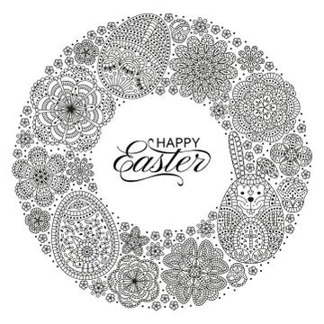 Happy Easter background. Good design template for banner, greeting card, flyer Stock Illustration