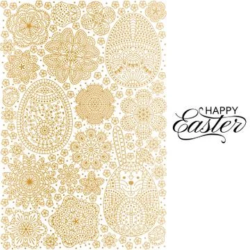 Happy Easter background. Good design template for banner, greeting card, flyer Stock Illustration