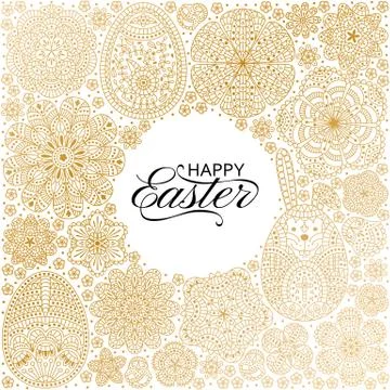 Happy Easter background. Good design template for banner, greeting card, flyer Stock Illustration