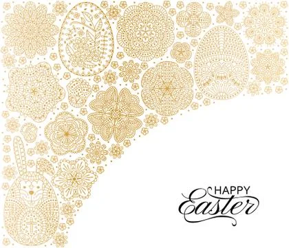 Happy Easter background. Good design template for banner, greeting card, flyer Stock Illustration